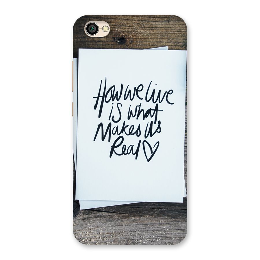 How We Live Back Case for Redmi Y1 Lite