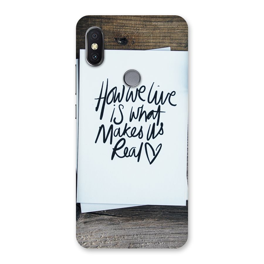 How We Live Back Case for Redmi Y2
