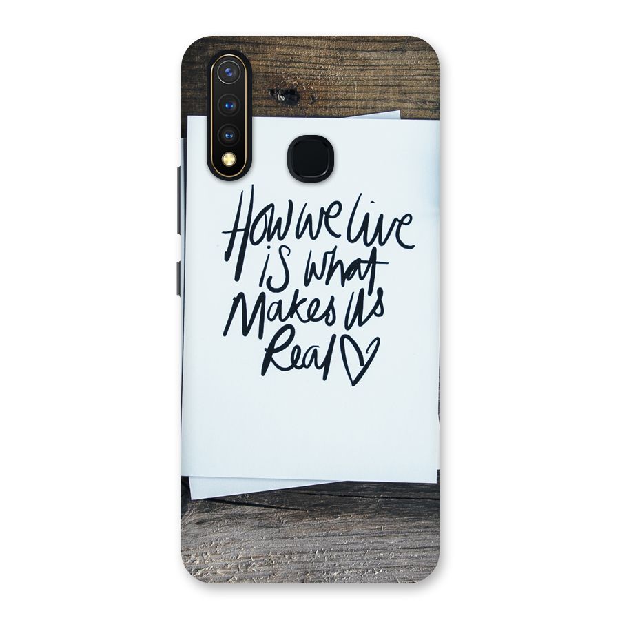 How We Live Back Case for Vivo U20