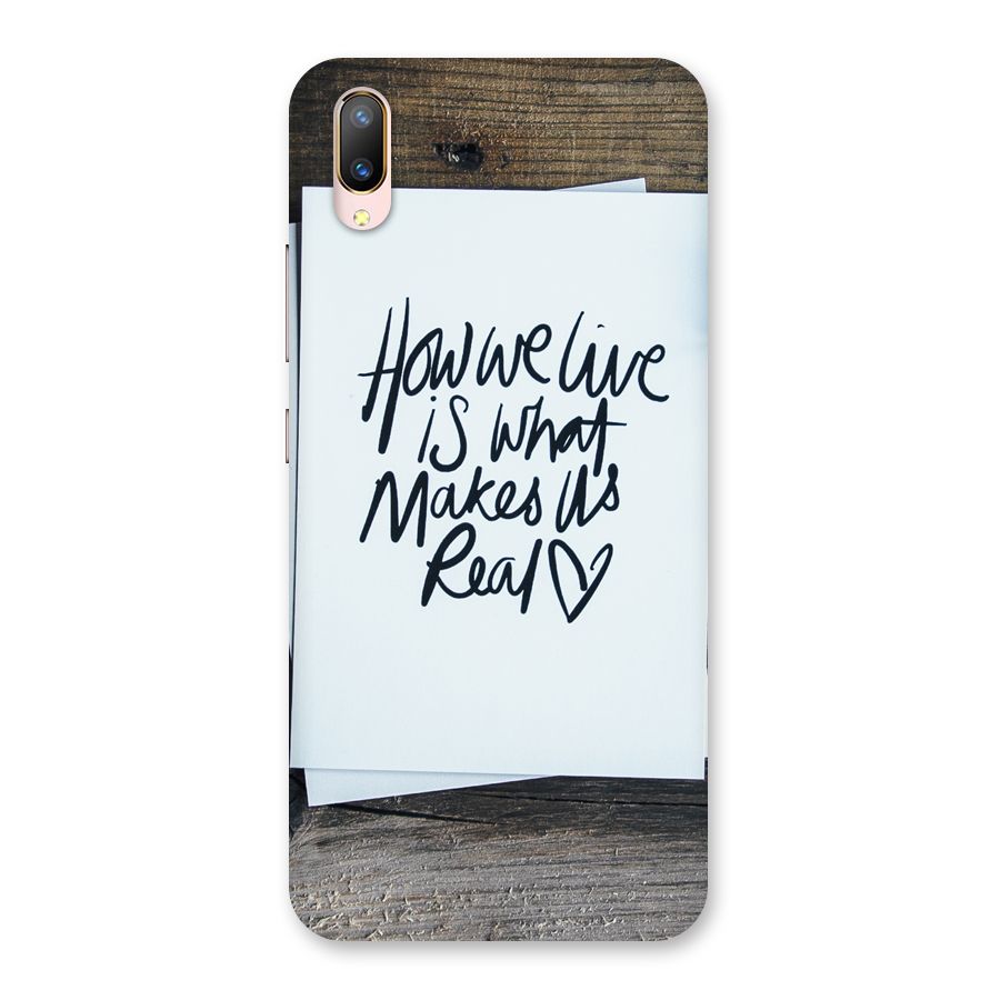 How We Live Back Case for Vivo V11 Pro