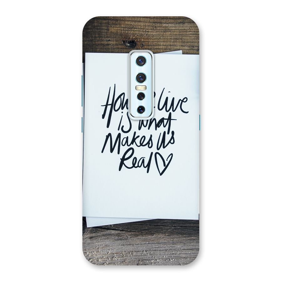 How We Live Back Case for Vivo V17 Pro