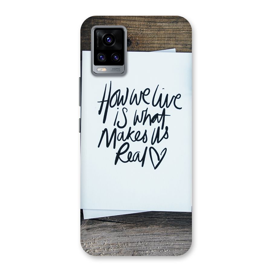 How We Live Back Case for Vivo V20