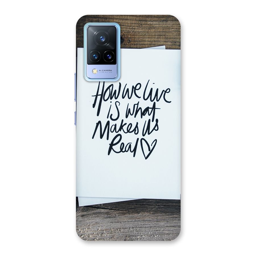 How We Live Back Case for Vivo V21 5G