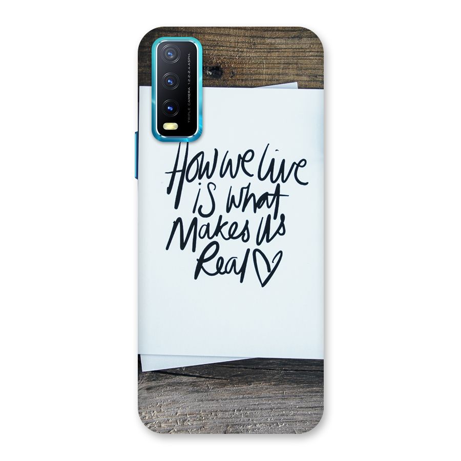How We Live Back Case for Vivo Y20A