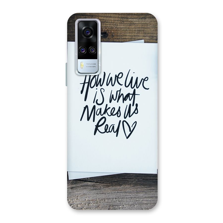 How We Live Back Case for Vivo Y31