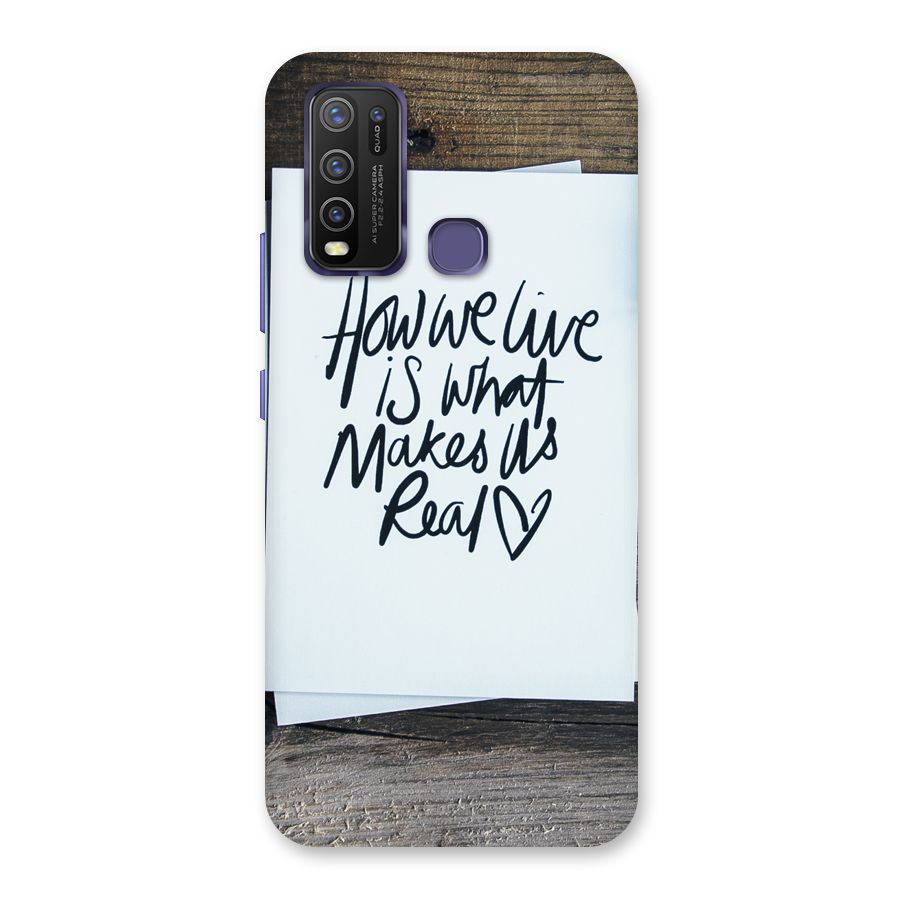 How We Live Back Case for Vivo Y50