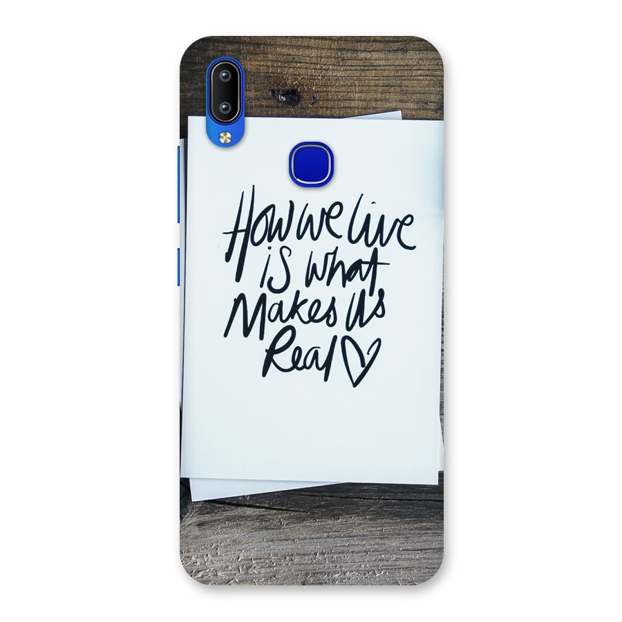 How We Live Back Case for Vivo Y91