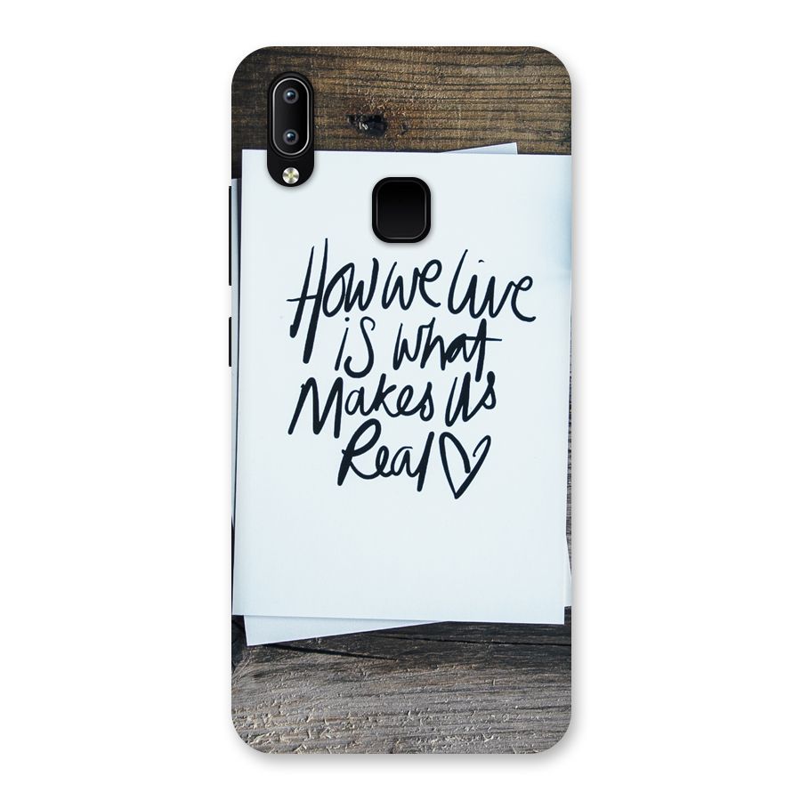 How We Live Back Case for Vivo Y93