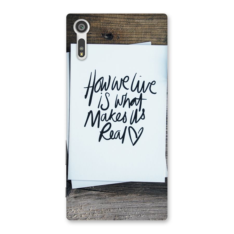 How We Live Back Case for Xperia XZ