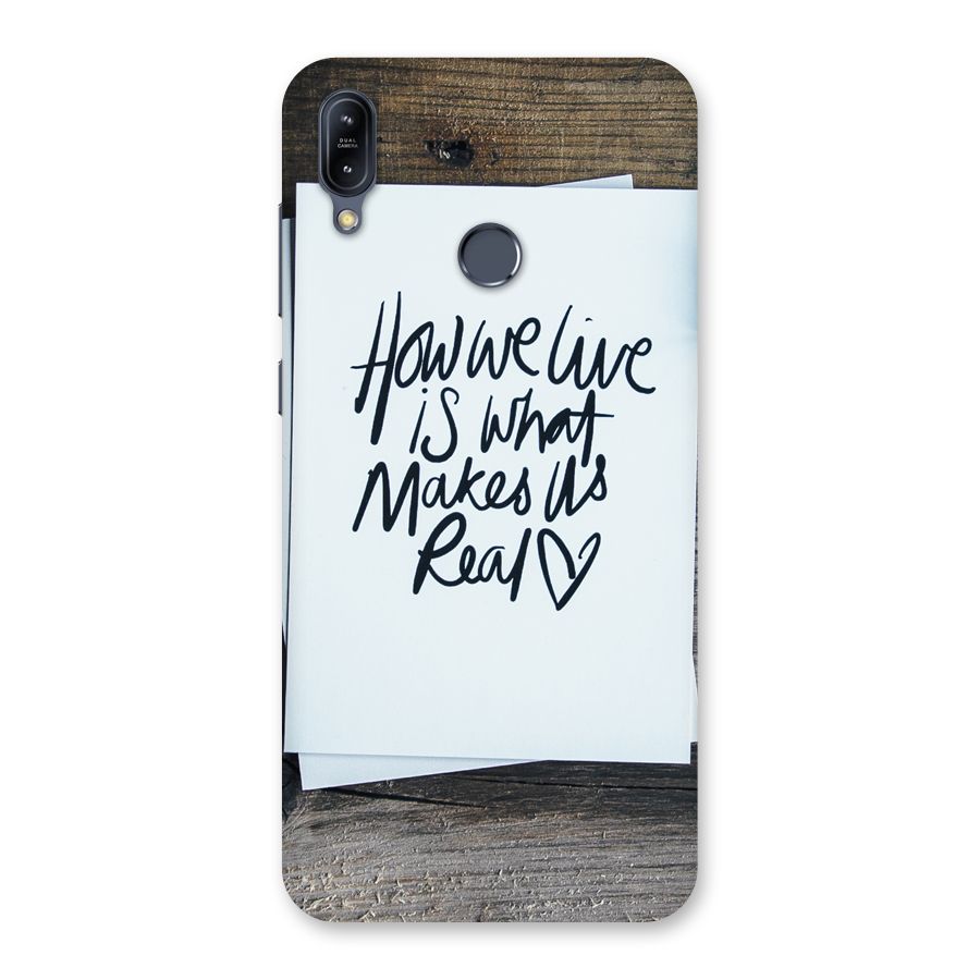 How We Live Back Case for Zenfone Max M2