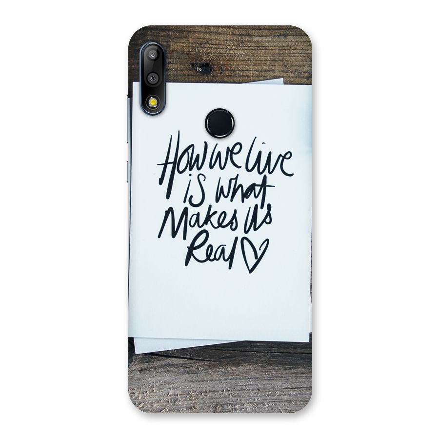How We Live Back Case for Zenfone Max Pro M2