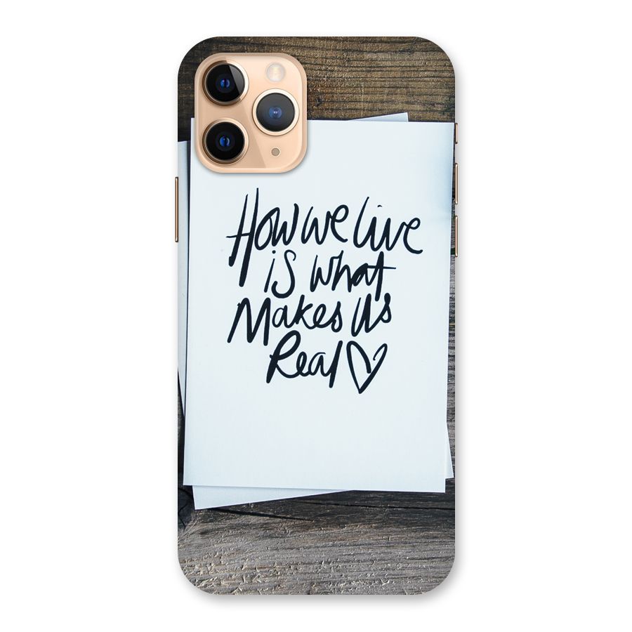 How We Live Back Case for iPhone 11 Pro