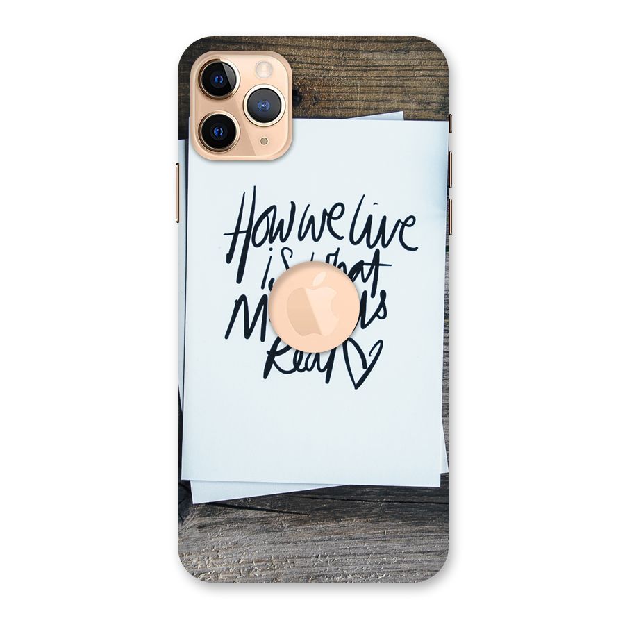 How We Live Back Case for iPhone 11 Pro Max Logo Cut