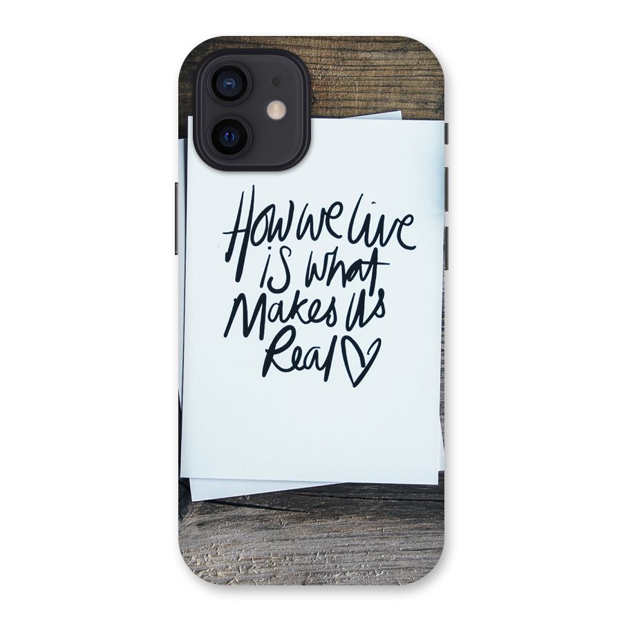 How We Live Back Case for iPhone 12