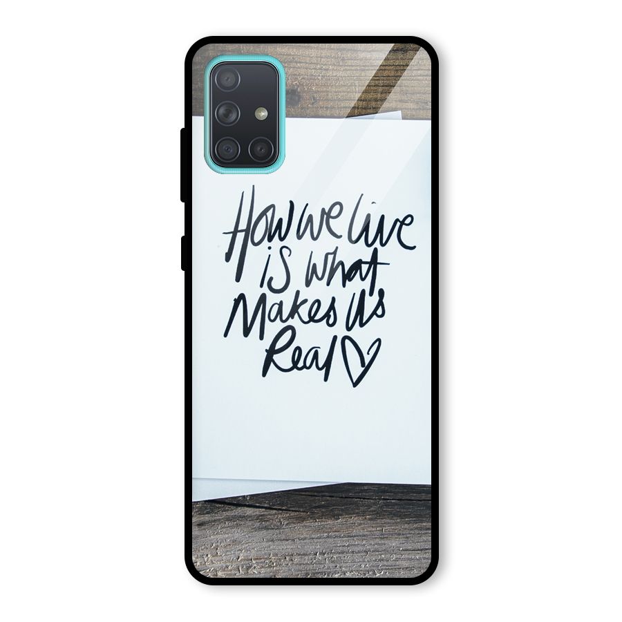 How We Live Glass Back Case for Galaxy A71