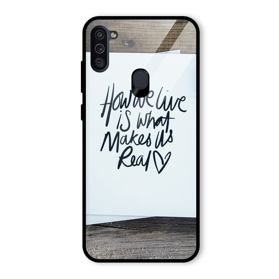 How We Live Glass Back Case for Galaxy M11