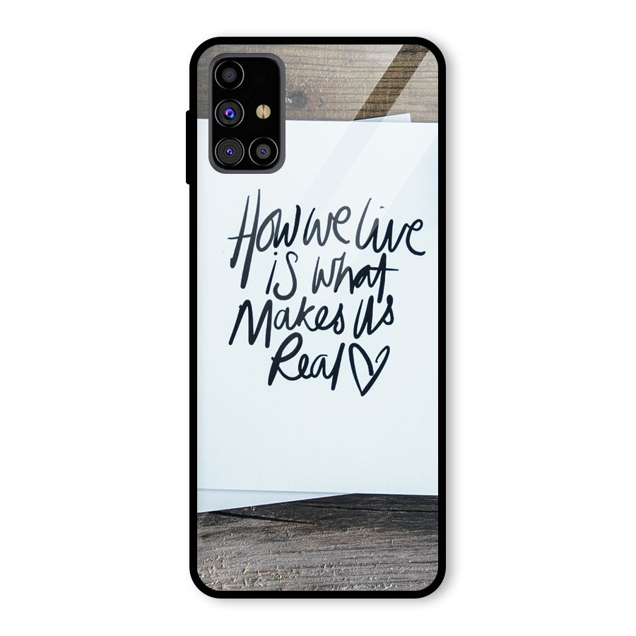 How We Live Glass Back Case for Galaxy M31s