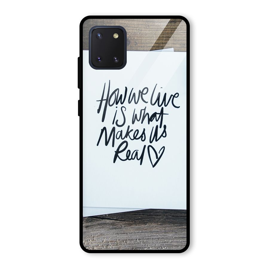How We Live Glass Back Case for Galaxy Note 10 Lite
