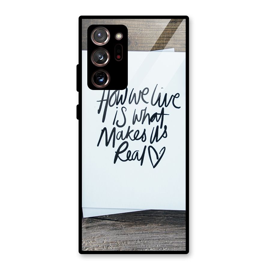 How We Live Glass Back Case for Galaxy Note 20 Ultra