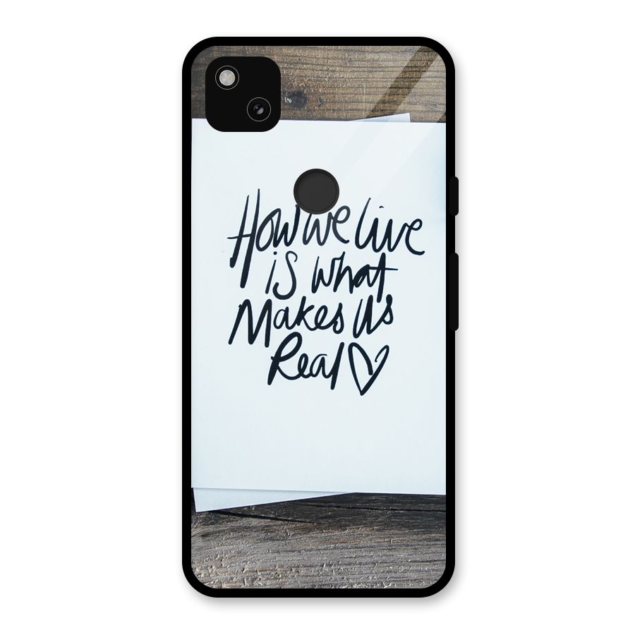 How We Live Glass Back Case for Google Pixel 4a