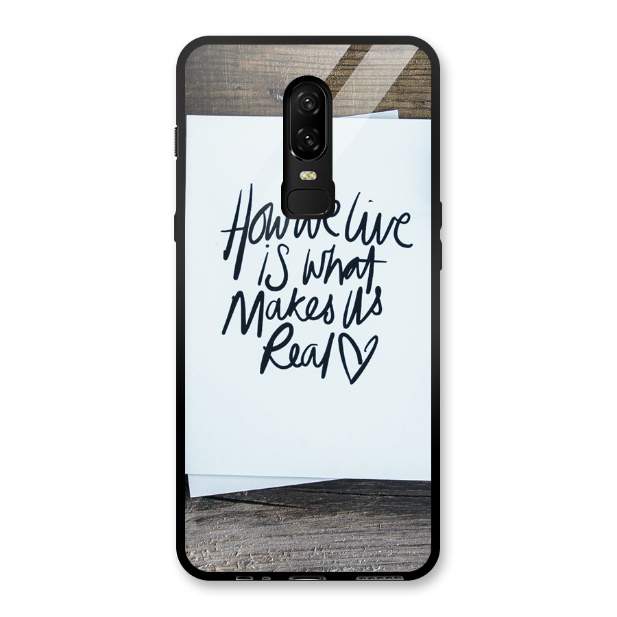 How We Live Glass Back Case for OnePlus 6