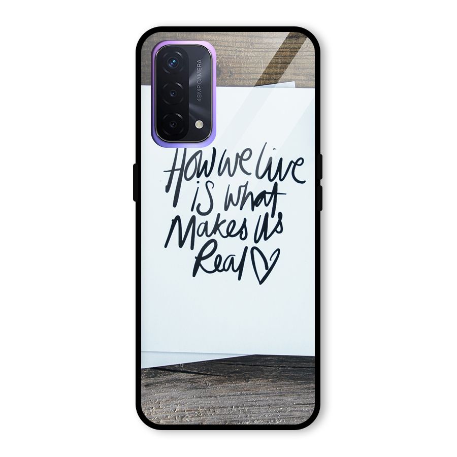 How We Live Glass Back Case for Oppo A74 5G