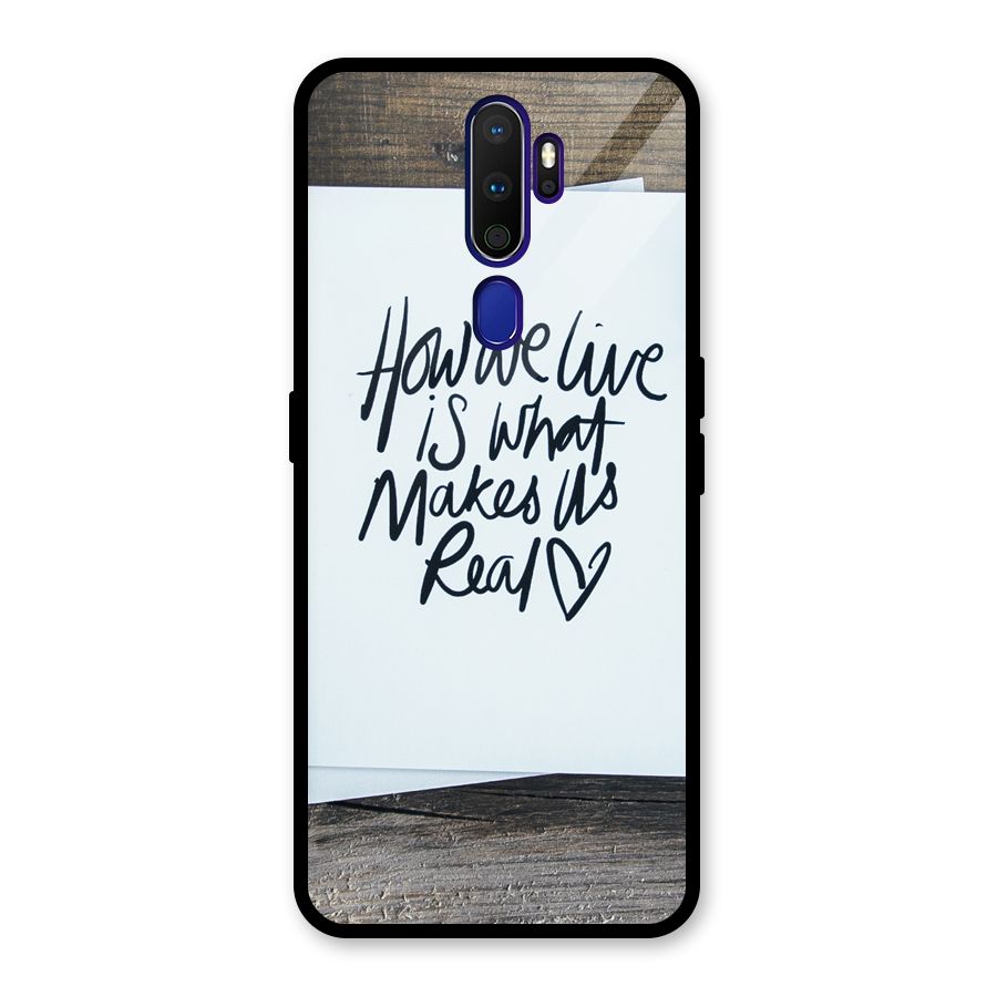 How We Live Glass Back Case for Oppo A9 (2020)