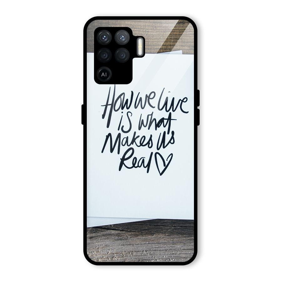 How We Live Glass Back Case for Oppo F19 Pro