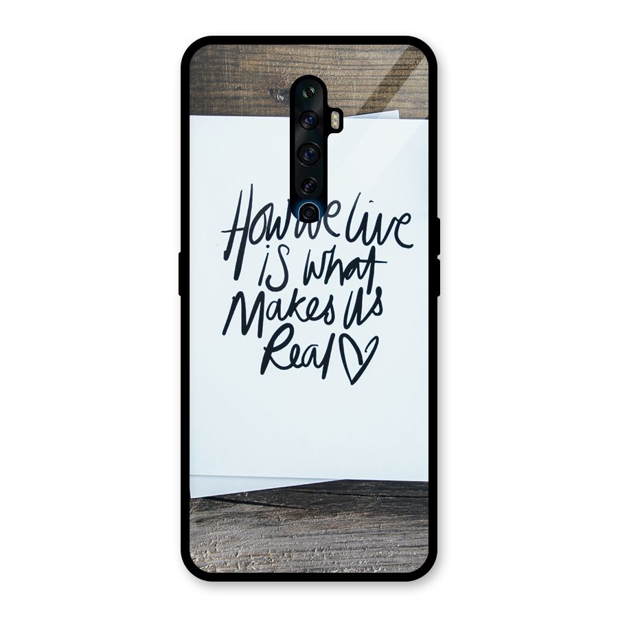 How We Live Glass Back Case for Oppo Reno2 F
