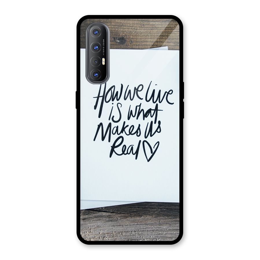 How We Live Glass Back Case for Oppo Reno3 Pro