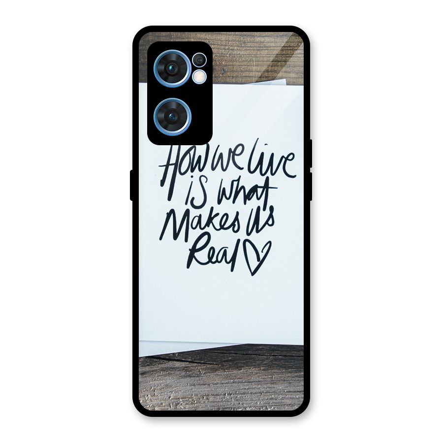How We Live Glass Back Case for Oppo Reno7 5G