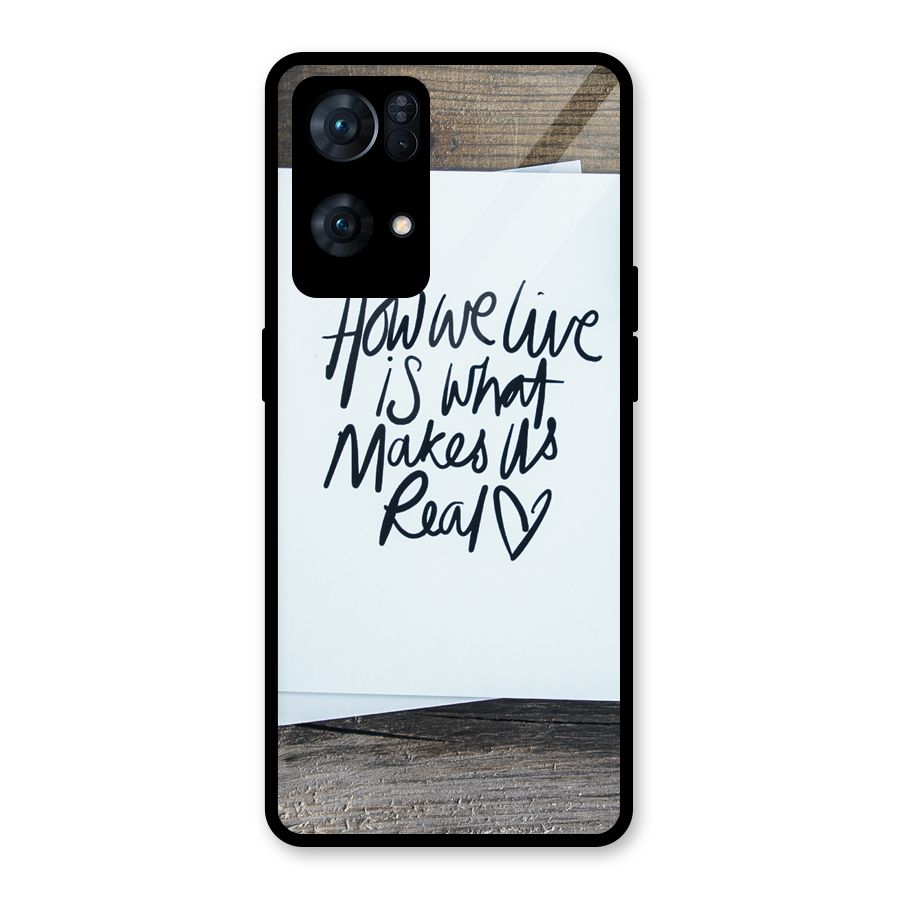 How We Live Glass Back Case for Oppo Reno7 Pro 5G