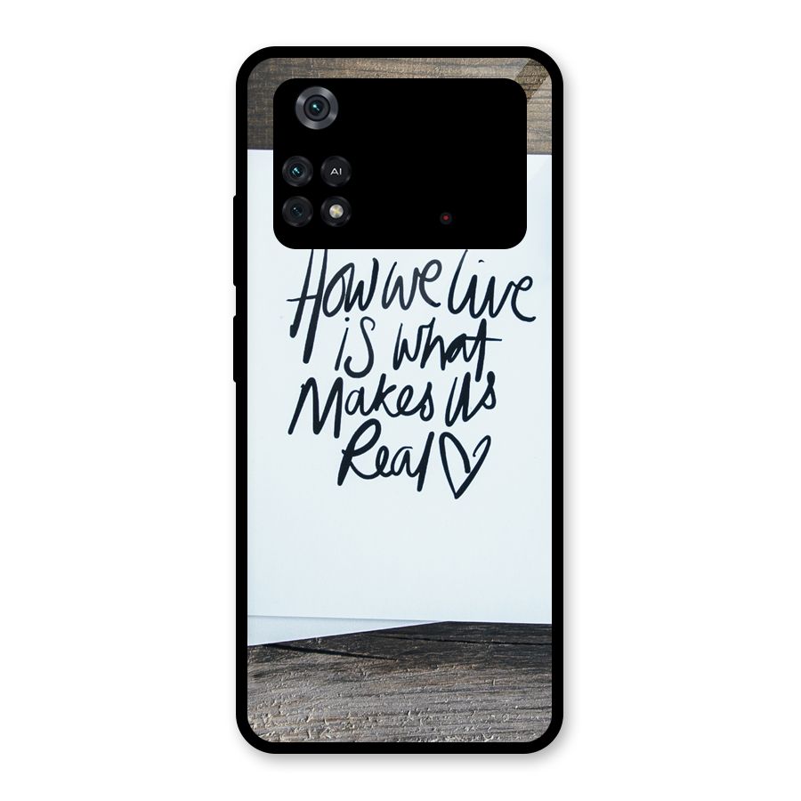 How We Live Glass Back Case for Poco M4 Pro 4G