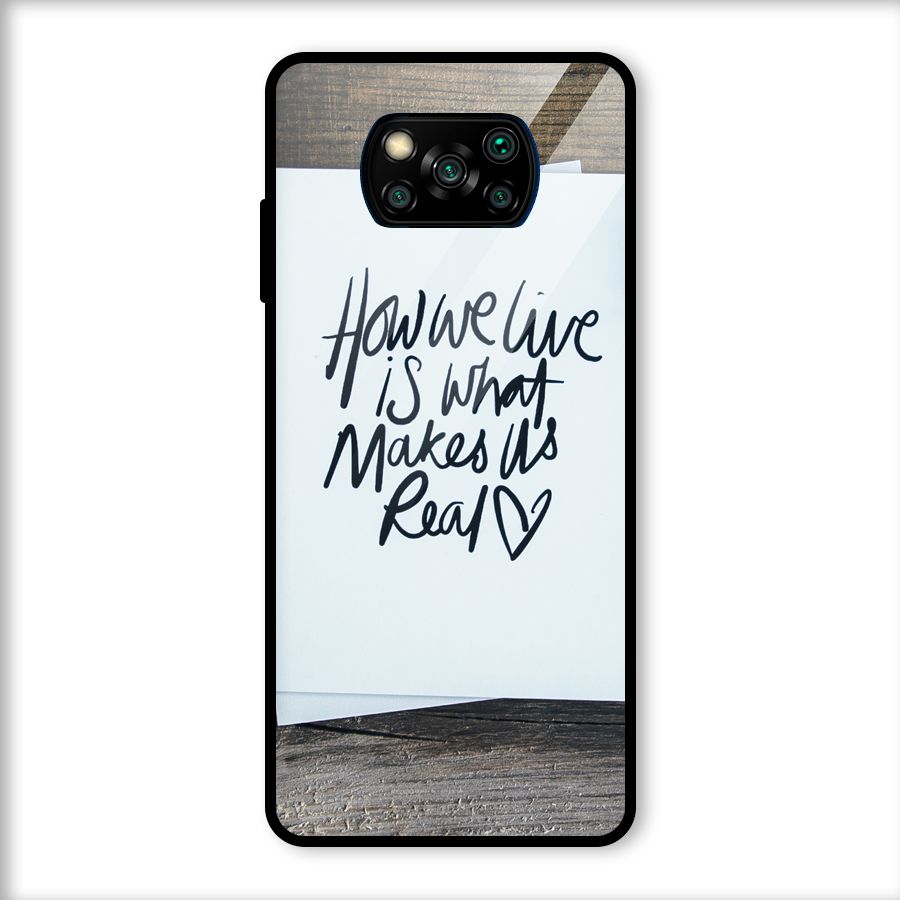 How We Live Glass Back Case for Poco X3
