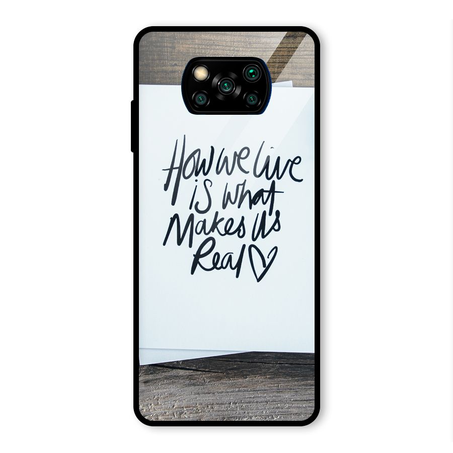 How We Live Glass Back Case for Poco X3 Pro