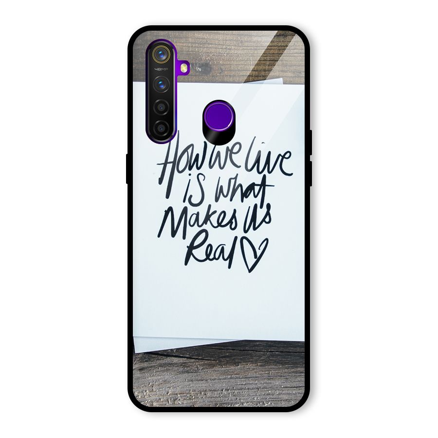 How We Live Glass Back Case for Realme 5 Pro