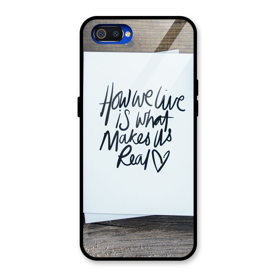How We Live Glass Back Case for Realme C2