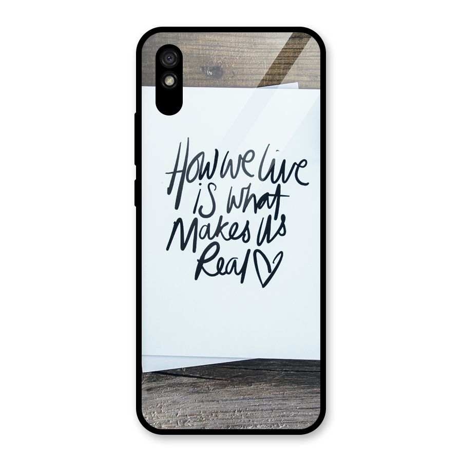 How We Live Glass Back Case for Redmi 9A