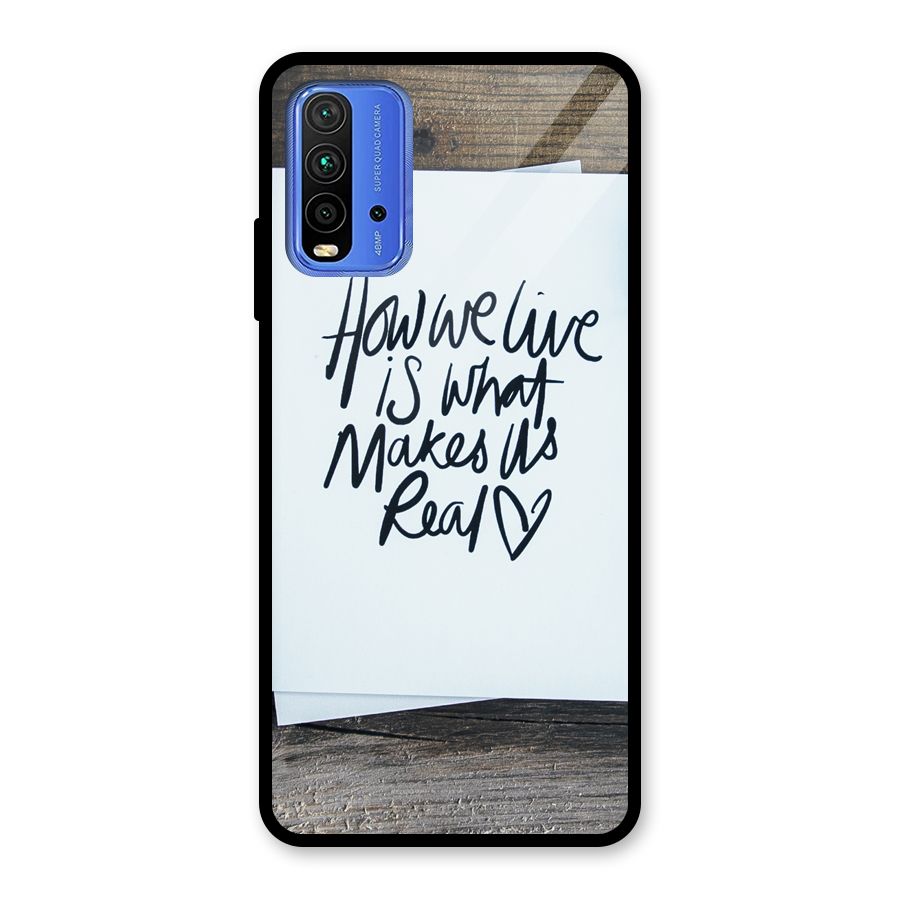How We Live Glass Back Case for Redmi 9 Power