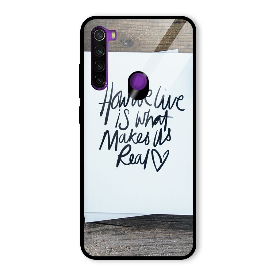 How We Live Glass Back Case for Redmi Note 8