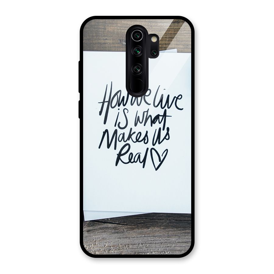 How We Live Glass Back Case for Redmi Note 8 Pro
