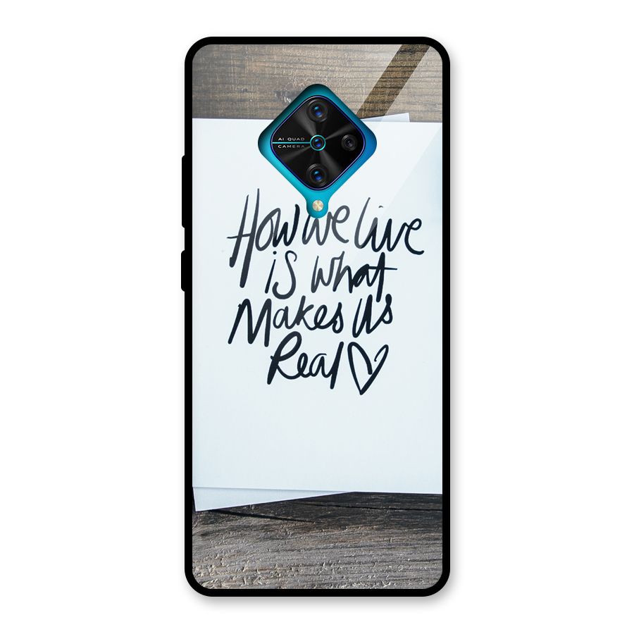 How We Live Glass Back Case for Vivo S1 Pro