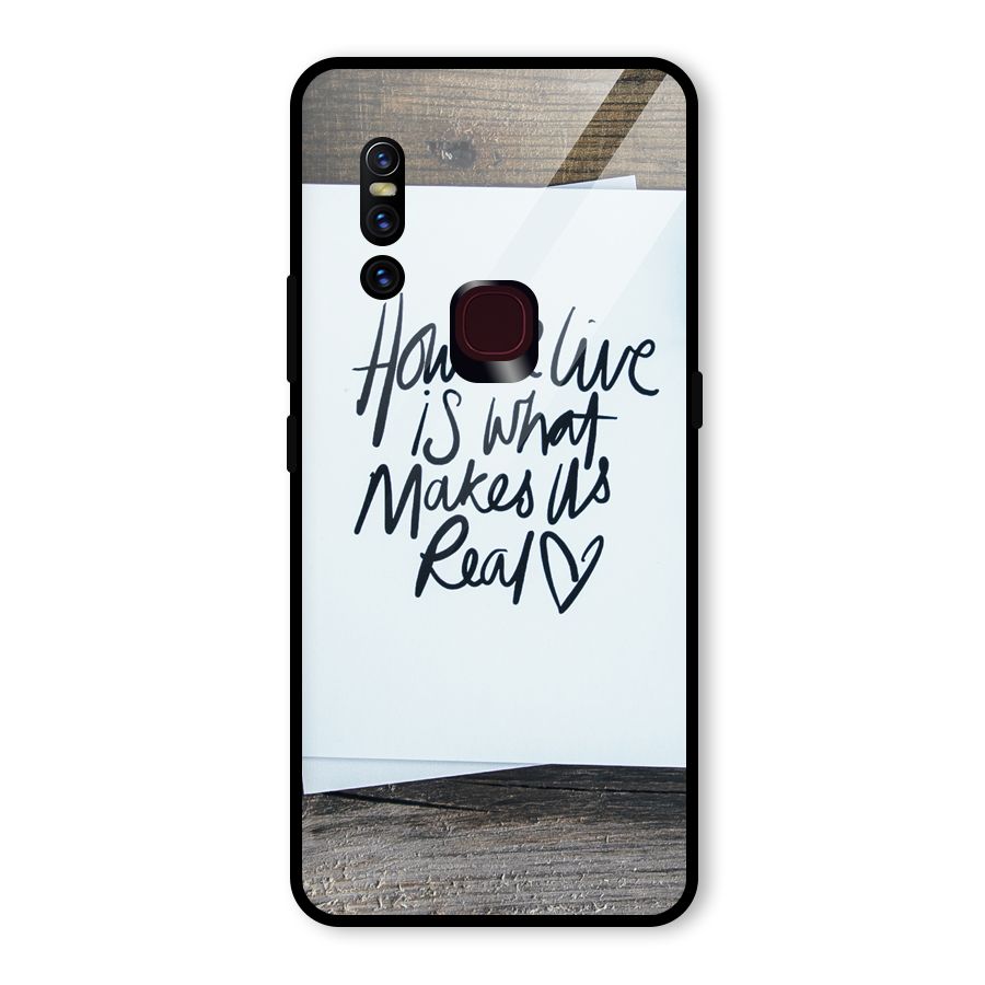 How We Live Glass Back Case for Vivo V15