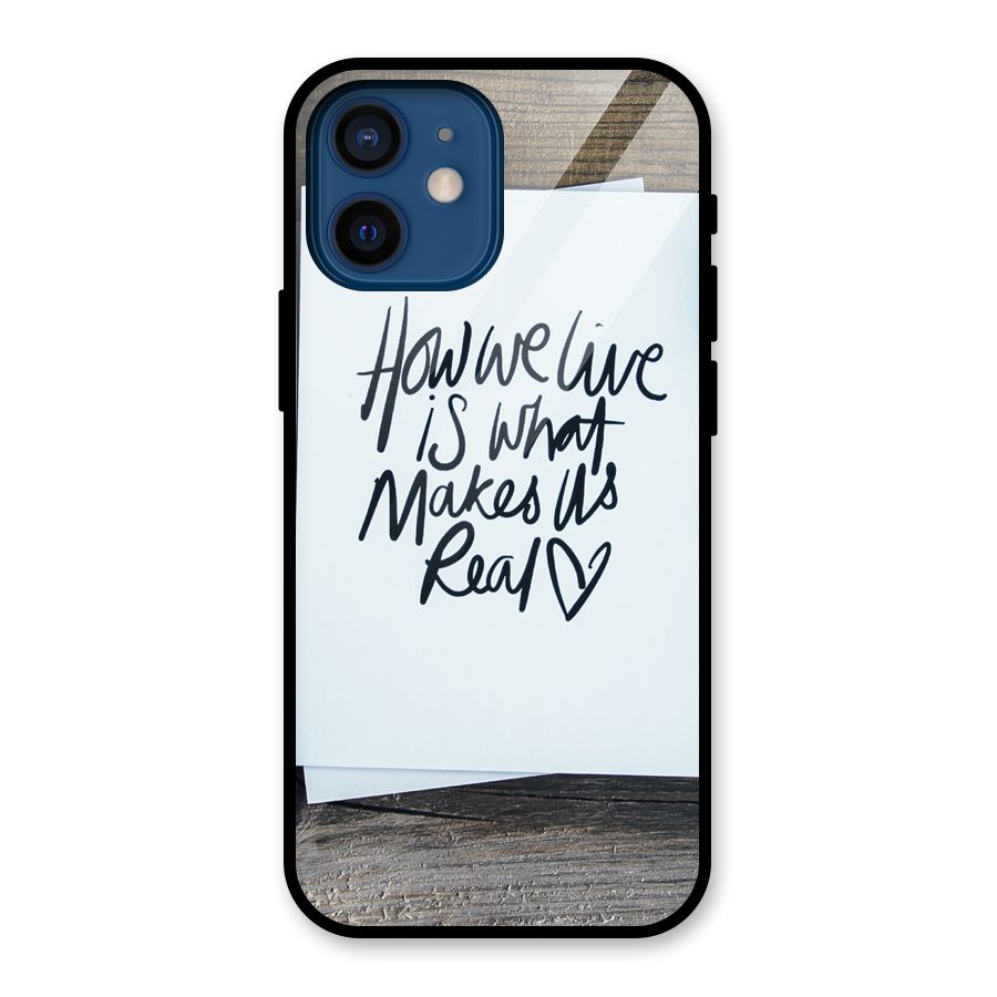 How We Live Glass Back Case for iPhone 12 Mini