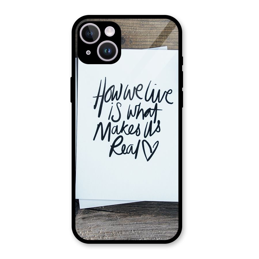 How We Live Glass Back Case for iPhone 14 Plus