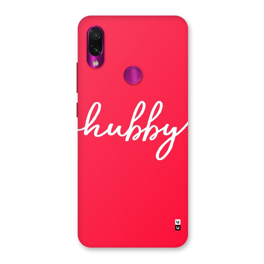 Hubby Back Case for Redmi Note 7 Pro