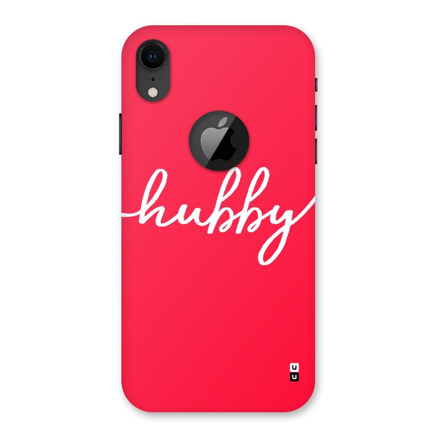 Hubby Back Case for iPhone XR Logo Cut