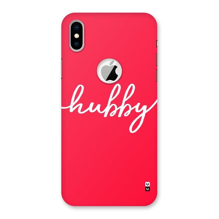 Hubby Back Case for iPhone X Logo Cut