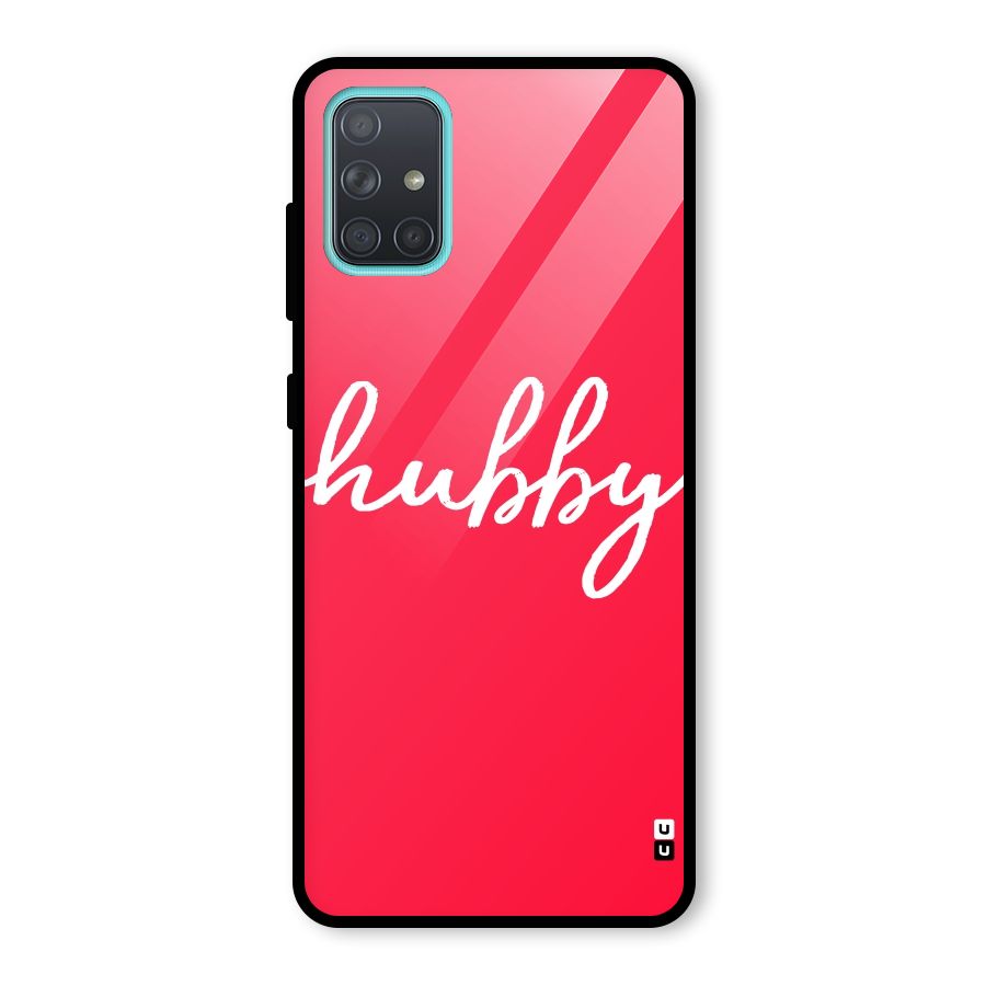 Hubby Glass Back Case for Galaxy A71
