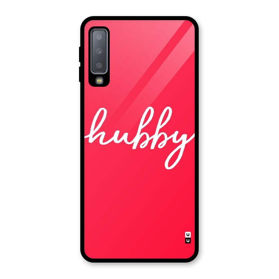 Hubby Glass Back Case for Galaxy A7 (2018)